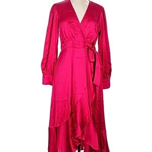 Sofia by Sofia Vergara Fuchsia Long Sleeve Dress